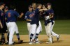 JOHN WOODS / WINNIPEG FREE PRESS
Elmwood Giants Zach Delaquis, right, celebrates defeating the Altona Bisons.