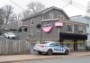 The Atlantic Denture Clinic is guarded by police in Dartmouth, N.S. on Monday, April 20, 2020. The business is owned by alleged killer Gabriel Wortman. Police say 17 people are dead, including RCMP Const. Heidi Stevenson, after a man went on a murder spree in several Nova Scotia communities. Wortman, 51, was shot and killed by police. THE CANADIAN PRESS/Andrew Vaughan