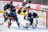 Winnipeg Jets goaltender Connor Hellebuyck (37) sweeps aside a shot by Anaheim Ducks' Jakob Silfverberg (33) as Tucker Poolman (3) defends during the first period. (Fred Greenslade / The Canadian Press)