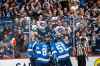 JOHN WOODS / WINNIPEG FREE PRESS
Fans celebrate after Winnipeg Jets’ Blake Wheeler (26) scores against the Philadelphia Flyers during second period NHL action in Winnipeg on Sunday, December 15, 2019.