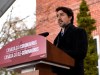 Prime Minister Justin Trudeau speaks during his daily press conference on the COVID-19 pandemic outside of his residence at Rideau Cottage in Ottawa, on Sunday, April 5, 2020. THE CANADIAN PRESS/Justin Tang