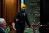 NDP Leader Jagmeet Singh rises to respond to the committee chair's request that he apologize after calling another MP a racist, during a Committee of the Whole in the House of Commons on Parliament Hill in Ottawa, on Wednesday, June 17, 2020. THE CANADIAN PRESS/Justin Tang