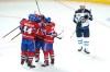CP
Winnipeg Jets' Derek Forbort watches members of the Montreal Canadiens celebrate a goal by teammate Artturi Lehkonen during the first period. Montreal would go on to win the fourth and deciding game in overtime and sweep the Jets in their NHL Stanley Cup playoff series Monday in Montreal. THE CANADIAN PRESS/Paul Chiasson