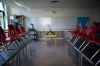 A empty classroom is pictured at McGee Secondary school in Vancouver, B.C. Friday, Sept. 5, 2014. Some private schools afraid they'd be blamed if a student gets COVID-19 are considering waivers to absolve them, but experts say that wouldn't stop a parent from suing or a school from racking up legal bills. THE CANADIAN PRESS/Jonathan Hayward