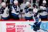 CP
Winnipeg Jets left wing Nikolaj Ehlers celebrates with teammates after scored a goal during the first period. (Nam Y. Huh / The Associated Press))