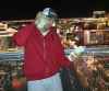 An image of Evander Kane holding stacks of money on a balcony above the Las Vegas strip surfaced during the NHL players lockout in 2012. (Twitter)