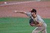 San Diego Padres starting pitcher Zach Davies throws to the Los Angeles Dodgers during the first inning of a baseball game Wednesday, Aug. 12, 2020, in Los Angeles. (AP Photo/Marcio Jose Sanchez)