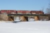 CN train cars sit idle during a rail blockade in Tyendinaga Mohawk Territory, Ont. on Monday, Feb.17, 2020, in solidarity with the Wet'suwet'en hereditary chiefs opposed to the LNG pipeline in northern British Columbia. THE CANADIAN PRESS/Lars Hagberg