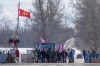 Supporters stand with protesters during a rail blockade in Tyendinaga Mohawk Territory, Ont. on Monday, Feb.17, 2020, in solidarity with the Wet'suwet'en hereditary chiefs opposed to the LNG pipeline in northern British Columbia. THE CANADIAN PRESS/Lars Hagberg