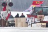 Protesters stand near closed train tracks in Tyendinaga Mohawk Territory near Belleville, Ont. on Tuesday, Feb. 18, 2020, as they protest in solidarity with the Wet'suwet'en hereditary chiefs opposed to the LNG pipeline in northern British Columbia. THE CANADIAN PRESS/Lars Hagberg