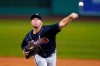 Atlanta Braves starting pitcher Robbie Erlin delivers during the first inning of the team's baseball game against the Boston Red Sox, Wednesday Sept. 2, 2020, in Boston. (AP Photo/Charles Krupa)