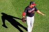 Washington Nationals' Juan Soto plays against the Boston Red Sox during the eighth inning of a baseball game, Sunday, Aug. 30, 2020, in Boston. (AP Photo/Michael Dwyer)