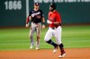 Boston Red Sox's Kevin Pillar rounds the bases on his solo home run during the fourth inning of a baseball game against the Washington Nationals, Saturday, Aug. 29, 2020, in Boston. (AP Photo/Michael Dwyer)