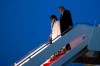 President Donald Trump, and first lady Melania Trump, step off Air Force One upon arrival, Wednesday, Feb. 26, 2020, at Andrews Air Force Base, Md. Trump is returning from India. (AP Photo/Alex Brandon)