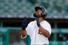 Detroit Tigers' Christin Stewart looks skyward as he approaches home plate after his two-run home run during the third inning of a baseball game against the Kansas City Royals, Tuesday, July 28, 2020, in Detroit. (AP Photo/Carlos Osorio)