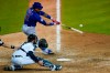 Chicago Cubs' Javier Baez (9) hits a solo home run against the Detroit Tigers in the ninth inning of a baseball game in Detroit, Monday, Aug. 24, 2020. (AP Photo/Paul Sancya)
