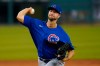 Chicago Cubs pitcher Colin Rea throws against the Detroit Tigers in the ninth inning of a baseball game in Detroit, Monday, Aug. 24, 2020. The Cubs won 9-3. (AP Photo/Paul Sancya)