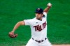Minnesota Twins pitcher Lewis Thorpe throws against the Pittsburgh Pirates in the first inning of a baseball game Monday, Aug. 3, 2020, in Minneapolis. (AP Photo/Jim Mone)
