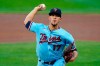 Minnesota Twins pitcher Jose Berrios throws to a Chicago White Sox batter during the first inning of a baseball game Wednesday, Sept. 2, 2020, in Minneapolis. (AP Photo/Jim Mone)