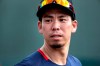 Minnesota Twins pitcher Kenta Maeda watches during spring training baseball practice on Thursday., Feb. 13, 2020 in Fort Myers, Fla. The Minnesota Twins welcome Kenta Maeda to their rotation, after a held-up trade was finally completed with the Los Angeles Dodgers. (Carlos Gonzalez/Star Tribune via AP)