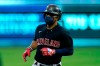 Cleveland Indians' Francisco Lindor runs the bases after hitting a two-run home run during the first inning of a baseball game against the Kansas City Royals Tuesday, Sept. 1, 2020, in Kansas City, Mo. (AP Photo/Charlie Riedel)