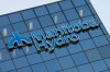 Winnipeg Free Press
John Woods / Winnipeg Free Press / February - 070209  - Manitoba Hydro logo on 444 St Mary  Friday February 9/07.   Story is about how the new Manitoba Hydro building will affect Winnipeg commercial real estate.