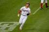 Washington Nationals'Trea Turner runs towards home to score on a single by Adam Eaton during the third inning of a baseball game against the Toronto Blue Jays, Tuesday, July 28, 2020, in Washington. (AP Photo/Nick Wass)