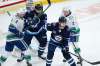 JOHN WOODS / WINNIPEG FREE PRESS
Jets forward Dominic Toninato (front right) looks for the deflection against the Vancouver Canucks during first-period action in his first NHL game of the season, Tuesday against Vancouver at Bell MTS Place.