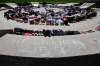 JOHN WOODS / WINNIPEG FREE PRESS
Shoes are left at a memorial for the children found at the site of a BC residential school at Oodena Circle in Winnipeg Sunday, May 30, 2021.