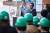 MIKE DEAL / WINNIPEG FREE PRESS files
Sudhir Sandhu, Manitoba Building Trades chief executive, left, and board chairman Marc Lafond speak at a 2018 protest. MBT has been ousted from the Manitoba Construction Sector Council.