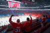 Fans cheer on their team during the pre-game warmup of Game 3 of the NHL Stanley Cup semifinal with the Montreal Canadiens facing the Vegas Golden Knights Friday, June 18, 2021 in Montreal. THE CANADIAN PRESS/Paul Chiasson