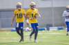 MIKAELA MACKENZIE / WINNIPEG FREE PRESS
Rookie quarterbacks Dru Brown (left) and Dalton Sneed are learning the intricacies of the CFL game while competing with each other for spots in the Blue Bombers organization.