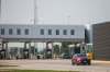 MIKAELA MACKENZIE / WINNIPEG FREE PRESS
Tewedaje Asele drives into Canada on the first day the border re-opened to fully vaccinated folks from the United States at Emerson on Monday, Aug. 9, 2021. For Gabby story.Winnipeg Free Press 2021.