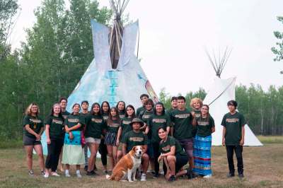 Rylee Nepinak and his brother River led Anishiative’s first land-based leadership camp for youth over three days at Cedar Lake. (Supplied)