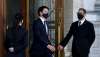 Prime Minister Justin Trudeau walks out of the building following a meeting with Governor General Mary Simon at Rideau Hall in Ottawa, on Sunday, Aug. 15, 2021. (Sean Kilpatrick / The Canadian Press)