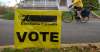 A voter heads from Saint Peter Parish Hall after casting their ballot in Canada's federal election in Dartmouth, N.S., Monday, Oct. 21, 2019. THE CANADIAN PRESS/Andrew Vaughan