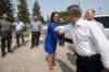 JOHN WOODS / WINNIPEG FREE PRESS
Progressive Conservative MLA Heather Stefanson elbow-bumps supporter and fellow MLA Cameron Friesen at a press conference announcing she will run for the party's leadership.