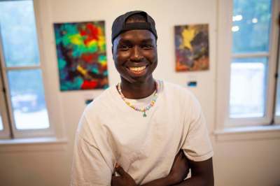 Photos by Daniel Crump / Winnipeg Free Press
Pajack Obeing is a mentee in the Raising New Voices mentorship program, which aims to provide opportunities for emerging artists from communities typically underrepresented in the arts world.