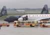 17 WING PHOTO
Diverted Air Canada passenger planes sit among military aircraft on the tarmac at the 17 Wing airfield on Sept. 12, 2001.