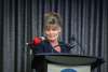 JESSICA LEE / WINNIPEG FREE PRESS
Shelly Glover speaks at the Conservative leaders debate Tuesday.