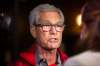 MIKAELA MACKENZIE / WINNIPEG FREE PRESS Winnipeg South Centre Liberal incumbent Jim Carr speaks to the media while celebrating his win at his election night party at Fionn MacCool's in Winnipeg on Monday, Sept. 20, 2021. For Danielle story. Winnipeg Free Press 2021.