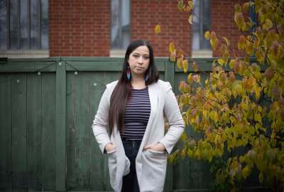 JESSICA LEE / WINNIPEG FREE PRESS University of Manitoba student Gabrielle Fontaine poses for a portrait at her home on October 27, 2021. She is working on a device that could be used to detect breast cancer in remote communities. Reporter: Malak