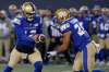 John Woods / The Canadian Press files
Winnipeg Blue Bombers quarterback Sean McGuire (left) is thankful for the support of his teammates.