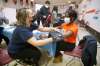 Kelly Lambkin, manager of community engagement for Diabetes Canada, tests the blood pressure of Health Minister Audrey Gordon as she attends the final in a series of mobile diabetes testing clinics put on by Canadian Diabetes at the Maples Community Centre in Winnipeg on Sunday. JOHN WOODS / WINNIPEG FREE PRESS