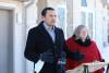 RUTH BONNEVILLE / WINNIPEG FREE PRESS
NDP leader Wab Kinew with Trudy Schroeder, NDP Candidate in Fort Whyte during a press conference on on surgery backlogs in the province.