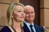 Former Conservative Leader Erin O’Toole looks on at the party’s new interim leader Candice Bergen. (The Canadian Press file)