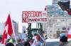 The Winnipeg protest began Feb. 4, a week after a cross-country convoy of truckers and supporters converged on Ottawa, where they have occupied streets outside Parliament. (Daniel Crump / Winnipeg Free Press files)