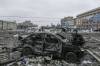 A view of the central square following shelling of the City Hall building in Kharkiv, Ukraine, Tuesday, March 1, 2022. Russia on Tuesday stepped up shelling of Kharkiv, Ukraine’s second-largest city, pounding civilian targets there. Casualties mounted and reports emerged that more than 70 Ukrainian soldiers were killed after Russian artillery recently hit a military base in Okhtyrka, a city between Kharkiv and Kyiv, the capital. (AP Photo/Pavel Dorogoy)