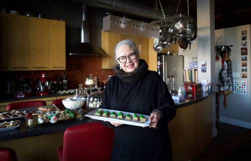 RUTH BONNEVILLE / WINNIPEG FREE PRESS ENT cookie photo Doris Mae Oulton at home with a tray of her Lemon, hazelnut, shortbread Christmas Cookies. Doris Mae Oulton, and she’s been a lifelong community activist, especially for women’s issues. She was an assistant deputy minister for some time, and earlier this year, she was named to the Order of Manitoba. She remains the chair of the Nellie McClung Foundation. Despite all the accomplishments, she’s just as proud of her baking at this time of year. See Alan’s story. Dec 14th, 2021