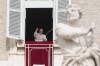 Pope Francis delivers a blessing from his studio window overlooking St. Peter’s Square during the Angelus noon prayer at the Vatican, Sunday, March 27, 2022. (AP Photo/Gregorio Borgia)